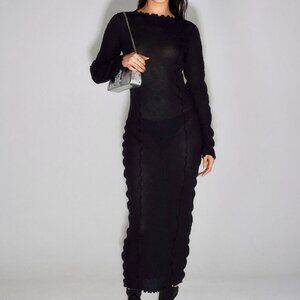 NWT H&M Divided Overlock-detail Rib-knit Dress Size M
